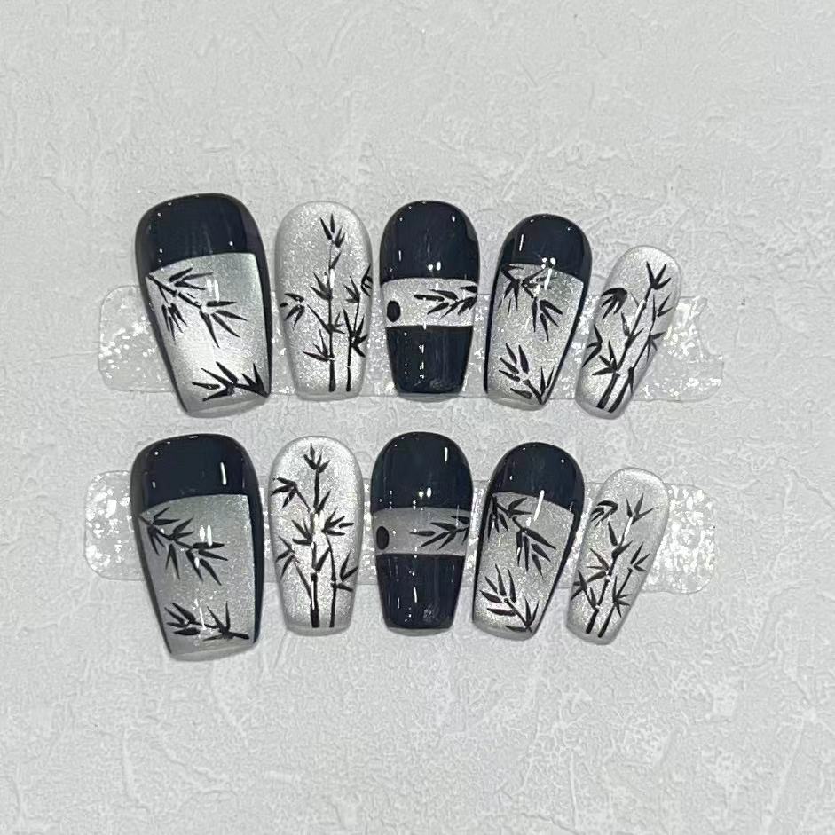 Носимая броня в китайском стиле, расписанная вручную, нейл-арт «кошачий глаз» с бамбуковым лесом, съемный накладной ноготь Small S
Носимая броня в китайском стиле, расписанная вручную, нейл-арт «кошачий глаз» с бамбуковым лесом, съемный накладной ноготь Small S