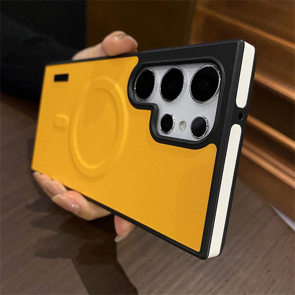 Luxury For Magsafe Magnetic Leather Phone Case for Samsung S25 S23 S22 S24 Ultra Wireless Charging Shockproof Protection ./\[p For Galaxy S22 жовтий
Luxury For Magsafe Magnetic Leather Phone Case for Samsung S25 S23 S22 S24 Ultra Wireless Charging Shockproof Protection ./\[p For Galaxy S22 жовтий