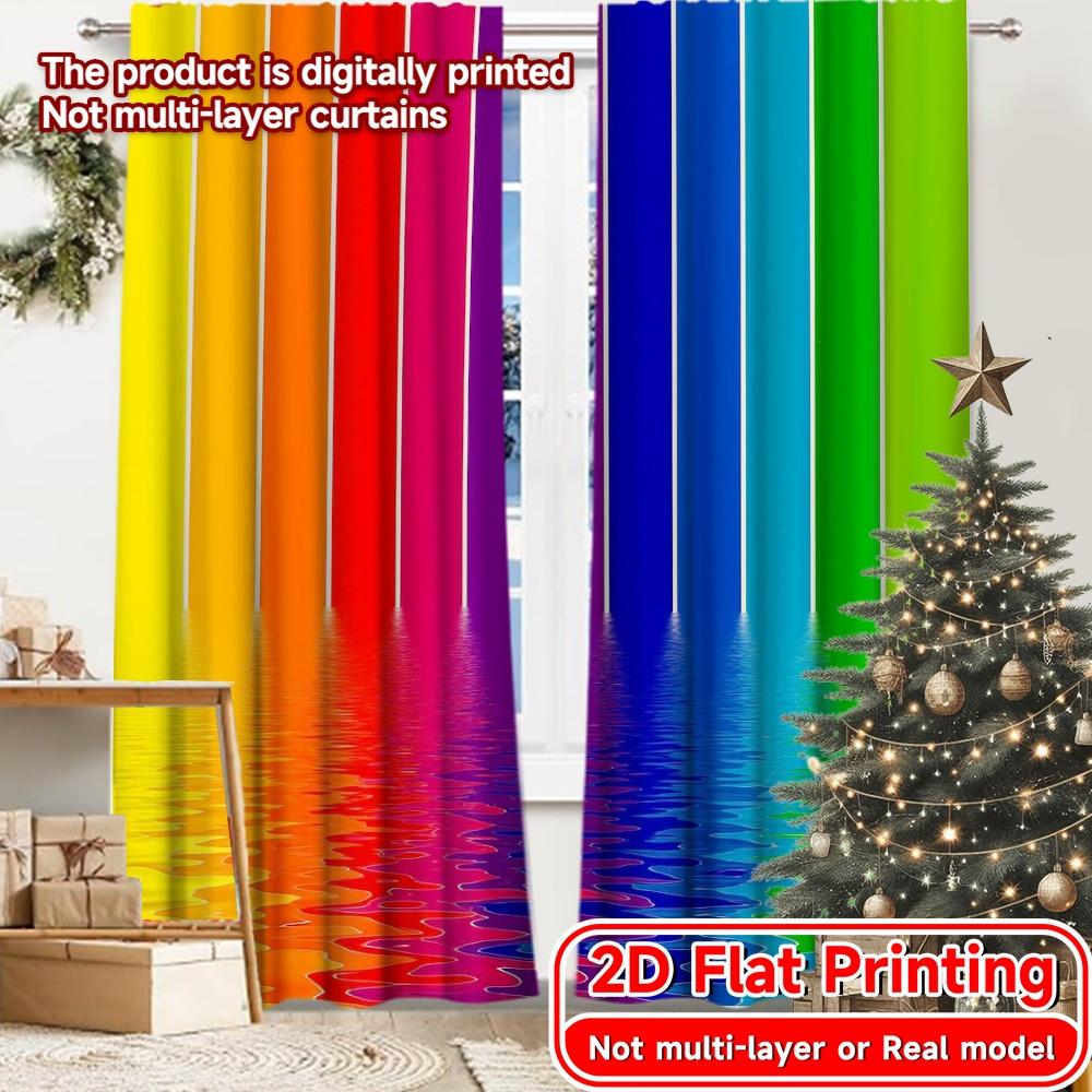 Flat Printing Curtains Without Rod Rainbow Reflection Festival Creative Versatile Polyester Outdoor Curtain Set Of 2 Made Washable W100*H70(CM)-Grommet top&2PCS
Flat Printing Curtains Without Rod Rainbow Reflection Festival Creative Versatile Polyester Outdoor Curtain Set Of 2 Made Washable W100*H70(CM)-Grommet top&2PCS