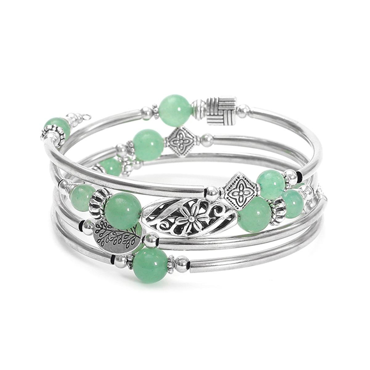 2024 горячая распродажа многослойный эластичный браслет в богемном стиле, обернутый бирюзой, с четырьмя слоями бусин из натурального камня и цирконом
2024 горячая распродажа многослойный эластичный браслет в богемном стиле, обернутый бирюзой, с четырьмя слоями бусин из натурального камня и цирконом