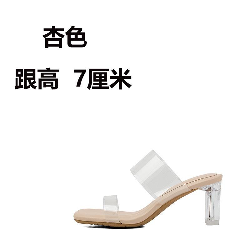 One pedal is not tired, high heels women s sandals, summer new transparent design crystal cool slippers outside 37
One pedal is not tired, high heels women s sandals, summer new transparent design crystal cool slippers outside 37