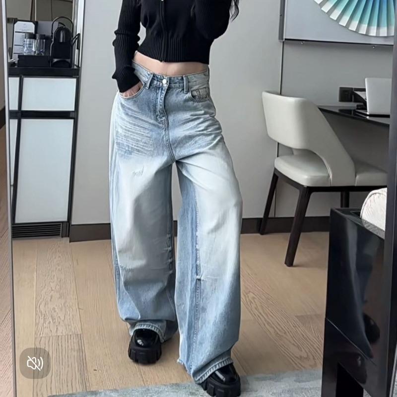 Women s High-Waisted Light Wash Straight-Leg Jeans - Summer 2025 Loose Slimming Draping Wide-Leg Floor-Length. Large
Women s High-Waisted Light Wash Straight-Leg Jeans - Summer 2025 Loose Slimming Draping Wide-Leg Floor-Length. Large