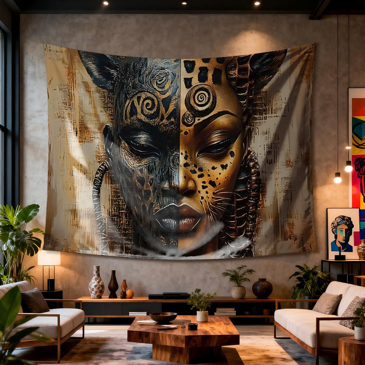 Half leopard half woman art Digital printing polyester wall tapestry suitable for use living rooms bedrooms offices bars party 74x94cm(29x37in)
Half leopard half woman art Digital printing polyester wall tapestry suitable for use living rooms bedrooms offices bars party 74x94cm(29x37in)