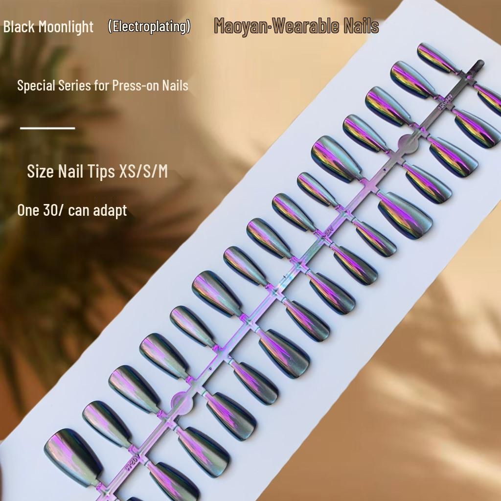 Aurora Black Moon Cat Eye Color-Changing Purple Light False Nails - Removable & Wearable Nail Tips
Aurora Black Moon Cat Eye Color-Changing Purple Light False Nails - Removable & Wearable Nail Tips