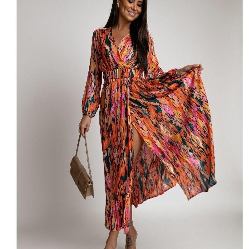 Fashion Dress New Arrival V-neck Sexy Dress Belt Orange Red S
Fashion Dress New Arrival V-neck Sexy Dress Belt Orange Red S