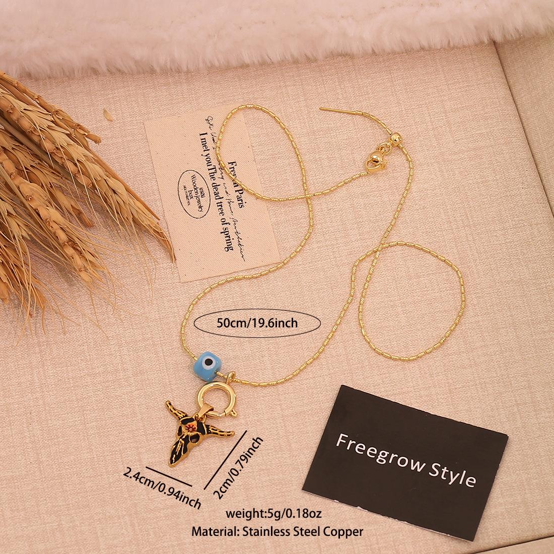 Retro Bull Head Pendant Necklace Unique Eye Long Sweater Chain Cross-border Jewelry Exclusive
Retro Bull Head Pendant Necklace Unique Eye Long Sweater Chain Cross-border Jewelry Exclusive
