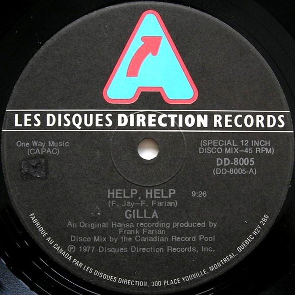 12inch Record GILLA Help Help DD8005 LES DISQUES DIR 1977 Canada SoulFunk Used
12inch Record GILLA Help Help DD8005 LES DISQUES DIR 1977 Canada SoulFunk Used