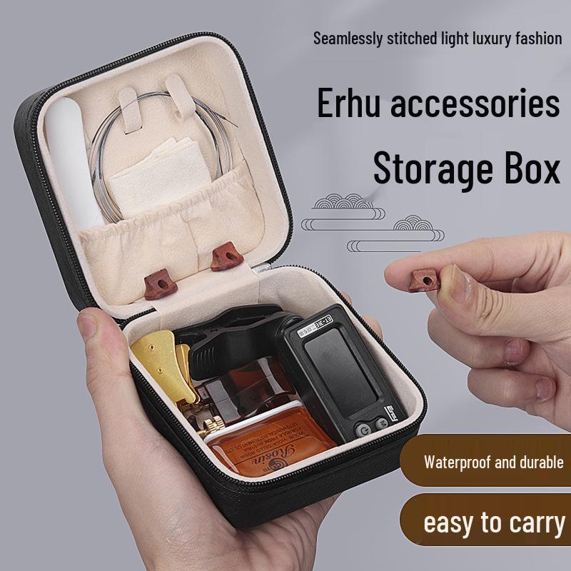 Erhu Essential Accessories Set: Rosin, Mute, Strings, String Holder, Case, Sound Pad, Bridge, Corner Protectors
Erhu Essential Accessories Set: Rosin, Mute, Strings, String Holder, Case, Sound Pad, Bridge, Corner Protectors