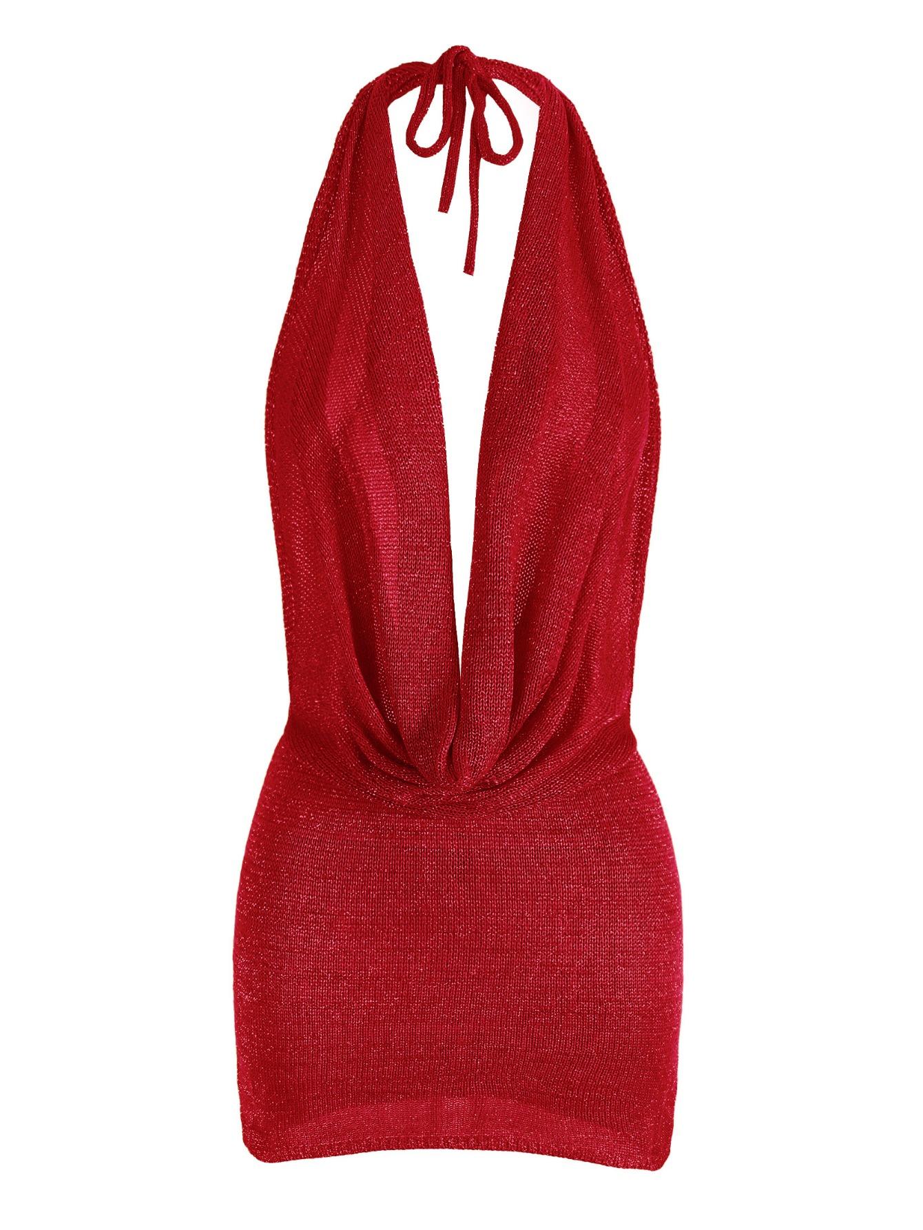 Помаранчева Трикотажна Міні-Сукня Халтер Жіноча З Глибоким V-подібним Вирізом Без Спини Пляжна Накидка Вечірня Сукня K145 L колір темно-червоний слави
Помаранчева Трикотажна Міні-Сукня Халтер Жіноча З Глибоким V-подібним Вирізом Без Спини Пляжна Накидка Вечірня Сукня K145 L колір темно-червоний слави