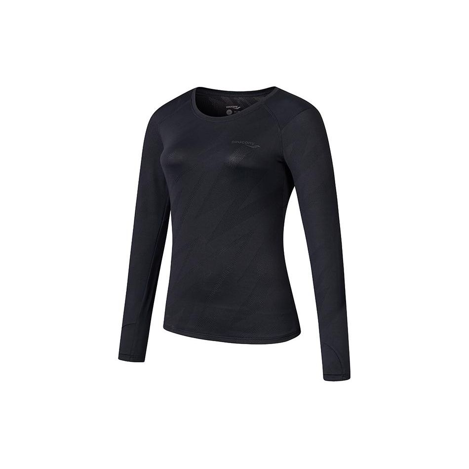 Saucony Solid Color Breathable High Elastic Running Training Long Sleeve T-Shirt Women Tops Black SC1249004C-BK01 L
Saucony Solid Color Breathable High Elastic Running Training Long Sleeve T-Shirt Women Tops Black SC1249004C-BK01 L