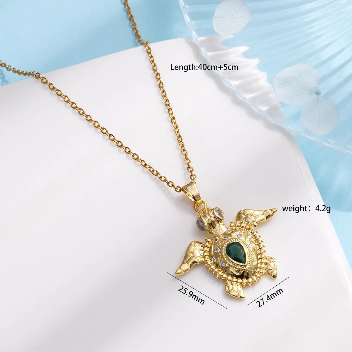 Stainless Steel Chain Shiny Colourful Zircon Sea Turtle Pendant Necklace for Women Lady Boho Cute Jewelry Accessories Gifts
Stainless Steel Chain Shiny Colourful Zircon Sea Turtle Pendant Necklace for Women Lady Boho Cute Jewelry Accessories Gifts