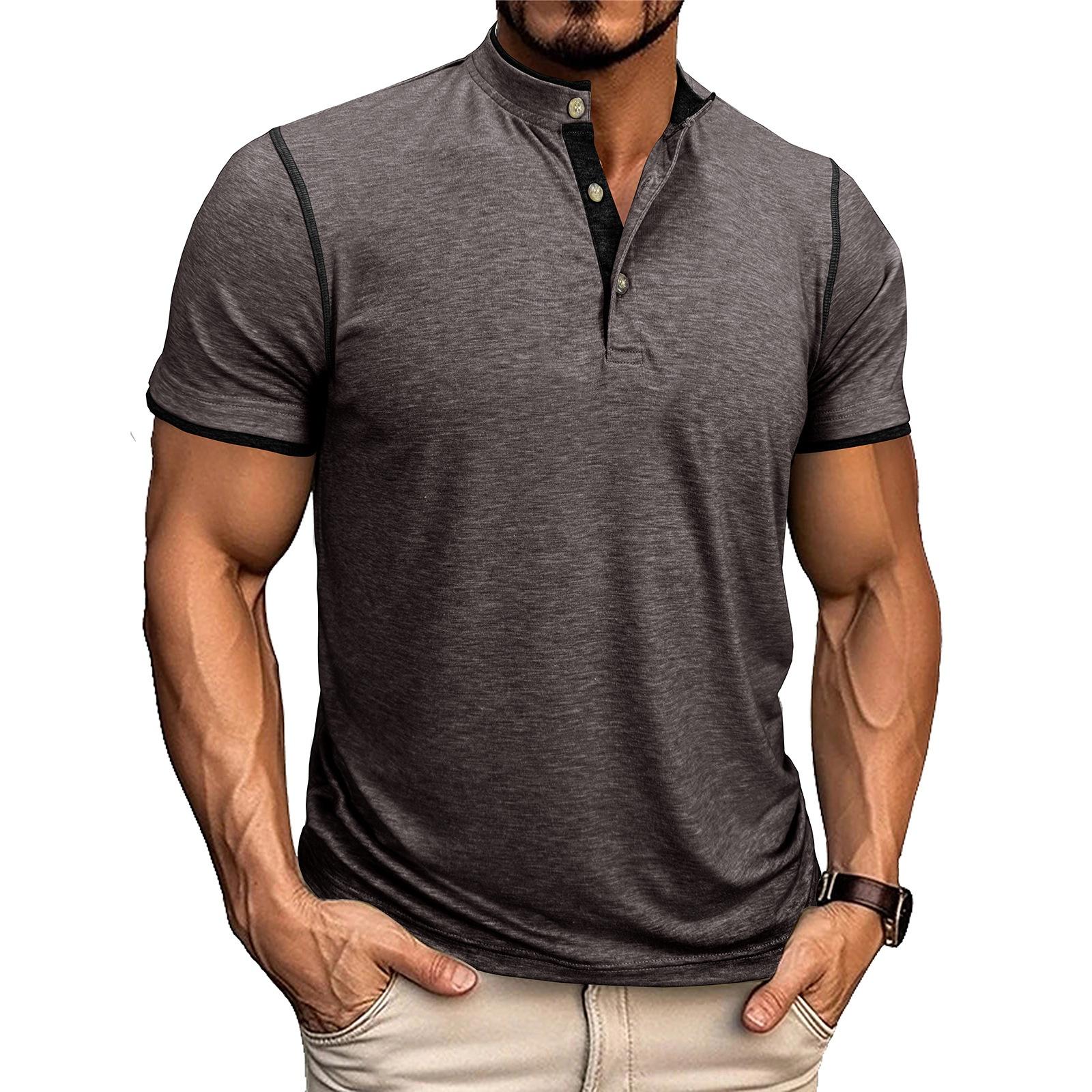 Men s Two-Layer Style Short Sleeve T-Shirt Lightweight Breathable Casual Henley Collar Top with Button Detail for Everyday Wear M кофейный
Men s Two-Layer Style Short Sleeve T-Shirt Lightweight Breathable Casual Henley Collar Top with Button Detail for Everyday Wear M кофейный