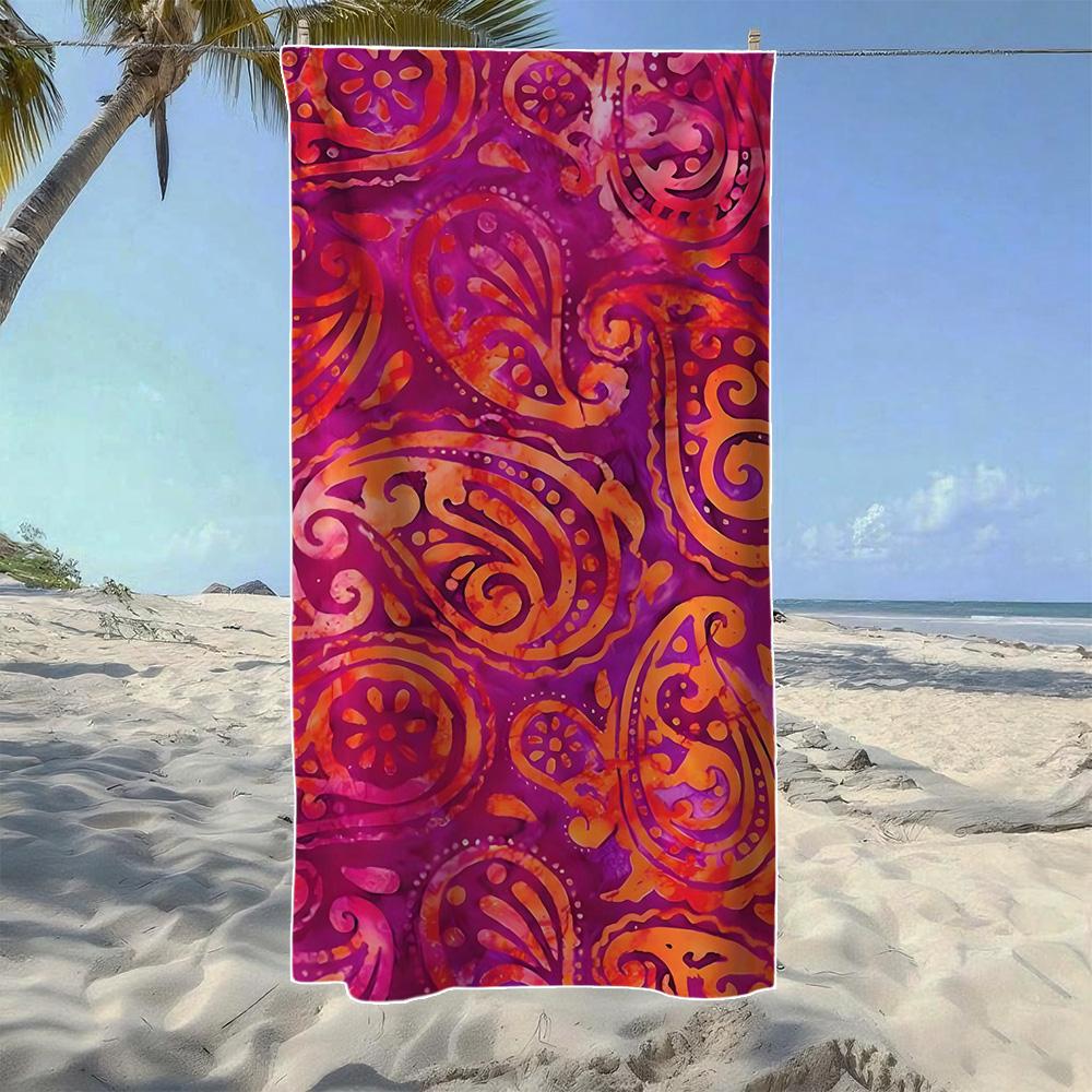 Paisley & Tribal Symbol & Abstract Floral Beach Towel, Soft Durable Quick-Drying, Ideal For Summer Beach, Swimming & Camping W30*H60(CM)
Paisley & Tribal Symbol & Abstract Floral Beach Towel, Soft Durable Quick-Drying, Ideal For Summer Beach, Swimming & Camping W30*H60(CM)