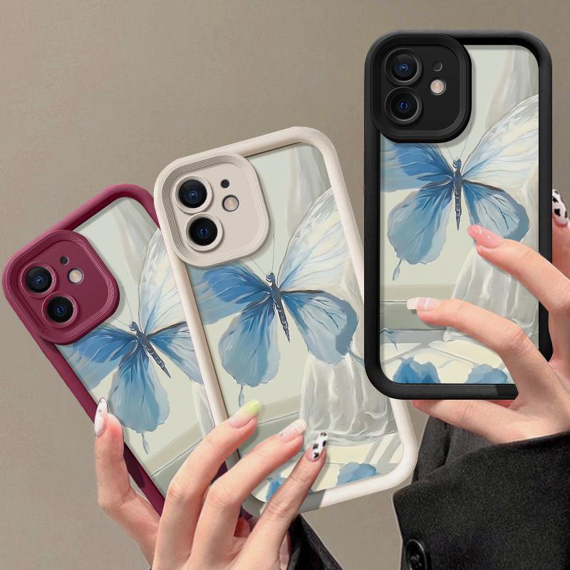 Противоударный матовый чехол из ТПУ для телефона iPhone 15 Pro Max 14 Plus 13 12 Pro 11 XS XR 8 7, мягкий силиконовый чехол с синим принтом бабочки iPhone 15 чёрный
Противоударный матовый чехол из ТПУ для телефона iPhone 15 Pro Max 14 Plus 13 12 Pro 11 XS XR 8 7, мягкий силиконовый чехол с синим принтом бабочки iPhone 15 чёрный