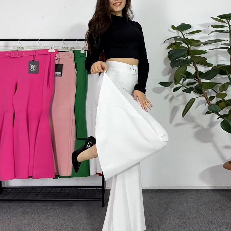 2026 Spring/Summer European and American Fashion Slim Fit High-Waisted Elastic Bell Bottoms L білий
2026 Spring/Summer European and American Fashion Slim Fit High-Waisted Elastic Bell Bottoms L білий