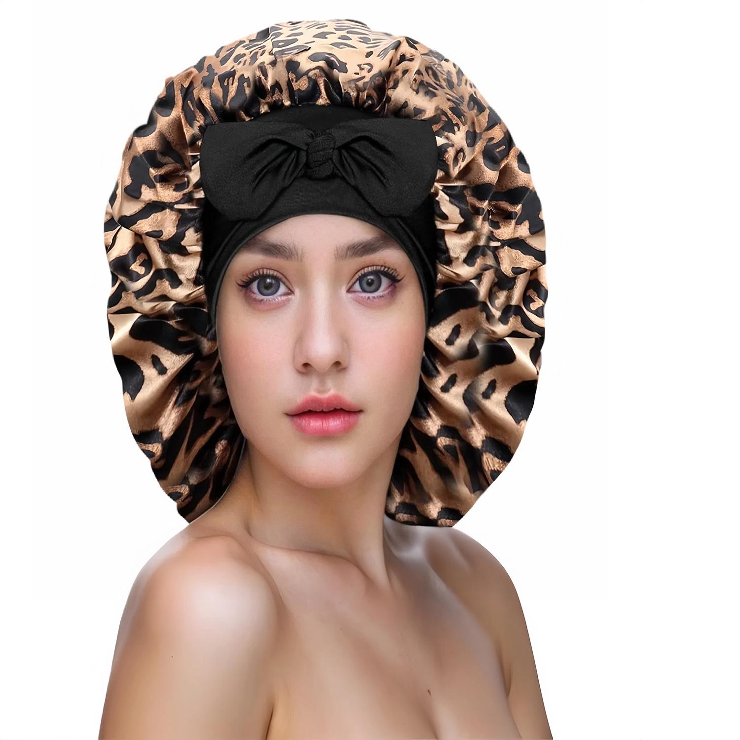 Stylish Satin Sleep Cap with Ribbon Bow Tie - Printed Hair Protection Headscarf Hat One Size цветной печати леопарда
Stylish Satin Sleep Cap with Ribbon Bow Tie - Printed Hair Protection Headscarf Hat One Size цветной печати леопарда
