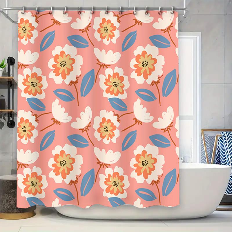 Beautiful Floral Shower Curtain Pink Blue White Flowers Bath Decor Waterproof Polyester Fabric Bathroom Accessories W60H190(CM)-1 Pcs
Beautiful Floral Shower Curtain Pink Blue White Flowers Bath Decor Waterproof Polyester Fabric Bathroom Accessories W60H190(CM)-1 Pcs