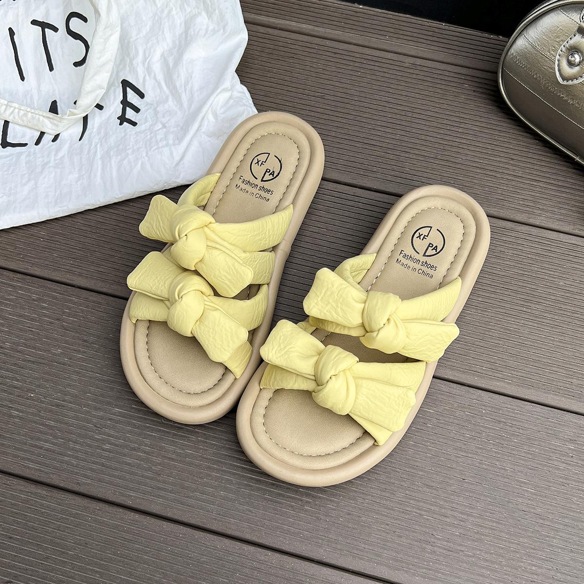 French platform slippers women s outer wear 2025 summer new with skirt versatile fairy style bow word sandals 40 жёлтый
French platform slippers women s outer wear 2025 summer new with skirt versatile fairy style bow word sandals 40 жёлтый