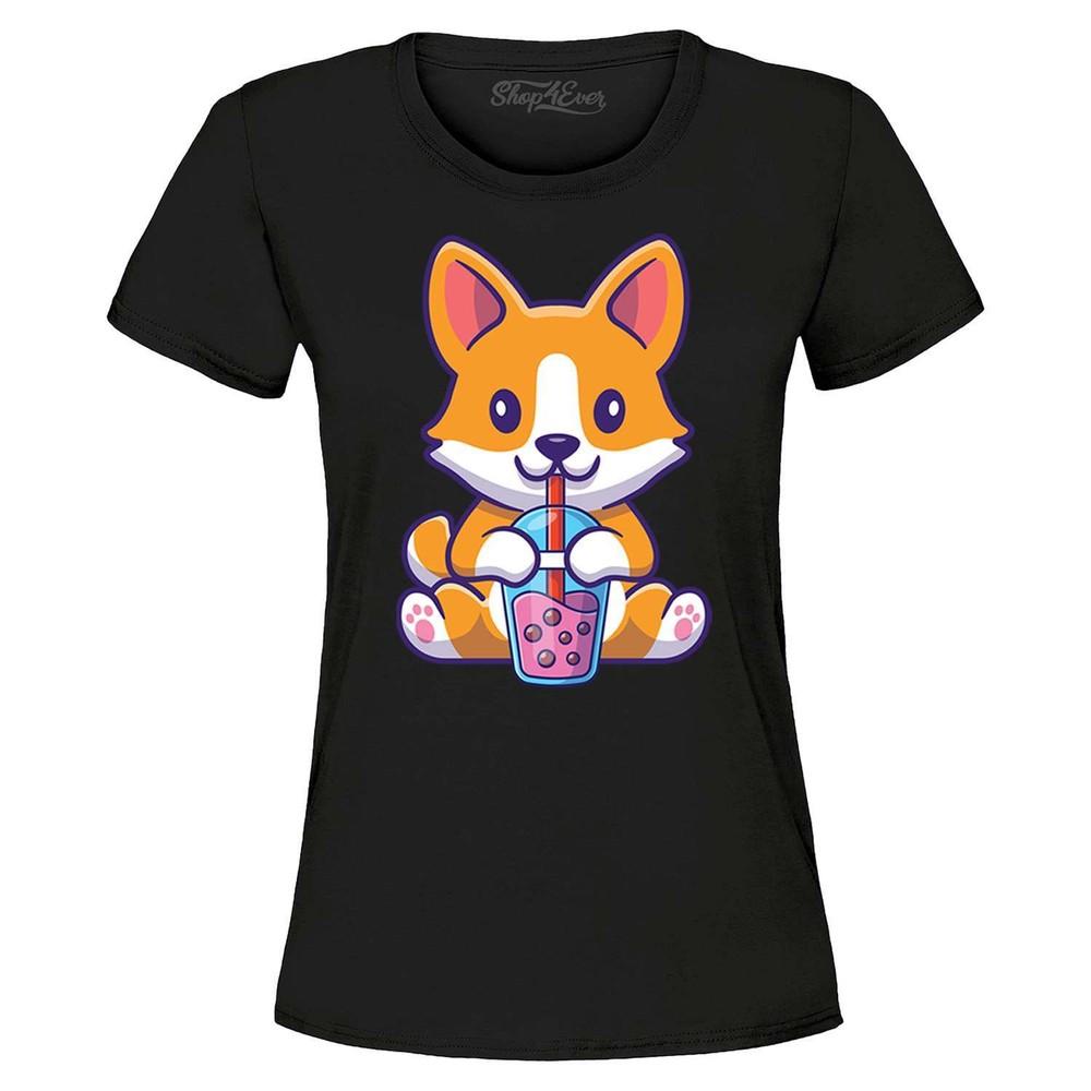 Cute Corgi Drinking Boba Tea Kawaii Women s T-Shirt Pet Shirts 4XL
Cute Corgi Drinking Boba Tea Kawaii Women s T-Shirt Pet Shirts 4XL