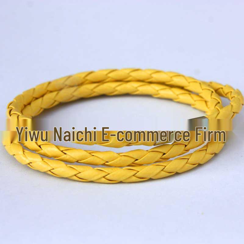 Багатоколірний розширюваний плетений шкіряний шнурок-браслет та намисто жовтий
Багатоколірний розширюваний плетений шкіряний шнурок-браслет та намисто жовтий