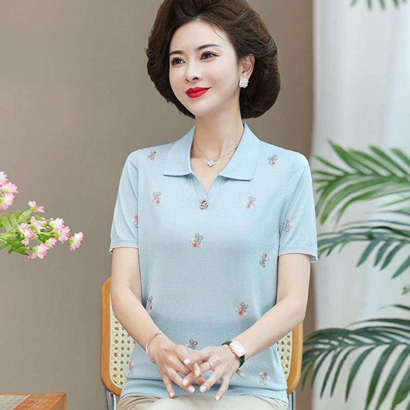 2026 Elegant Lapel Mulberry Silk Short-Sleeve T-Shirt for Women - Light Luxury Summer Top for Moms L (recommended 40-50 kg) синій
2026 Elegant Lapel Mulberry Silk Short-Sleeve T-Shirt for Women - Light Luxury Summer Top for Moms L (recommended 40-50 kg) синій