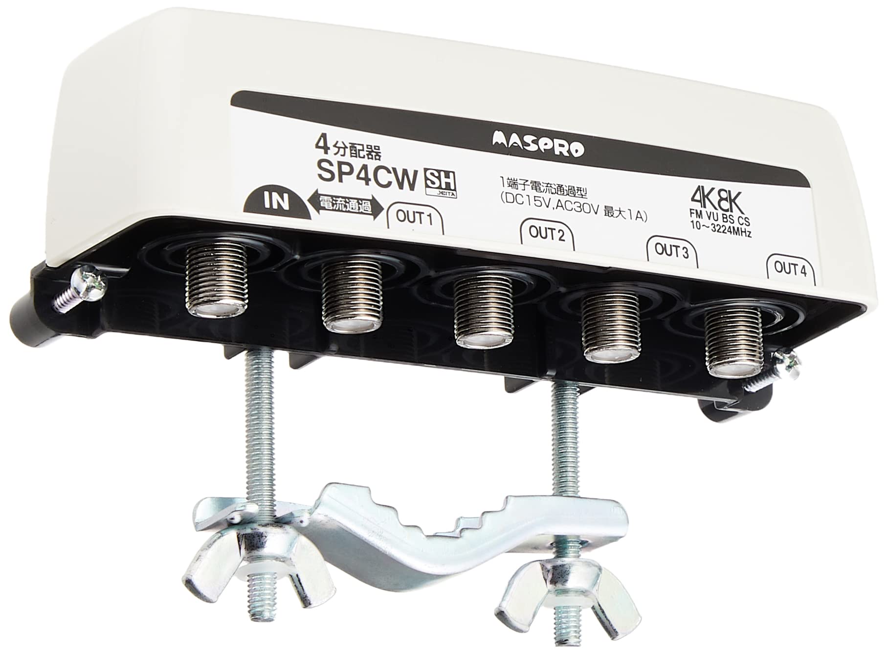Maspro Electric Works 4 distributor 3224MHz compatible outdoor 1 terminal current passing type SP4CW (inside)
Maspro Electric Works 4 distributor 3224MHz compatible outdoor 1 terminal current passing type SP4CW (inside)