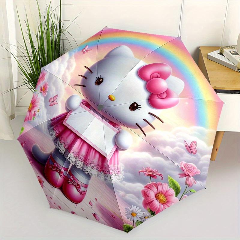 Hello Kitty,Rainbow Automatic Folding Umbrella-Simple 8-Rib Design, Bright Cartoon Pattern, Durable Iron Frame, Suitable For Travel, Outdoor
Hello Kitty,Rainbow Automatic Folding Umbrella-Simple 8-Rib Design, Bright Cartoon Pattern, Durable Iron Frame, Suitable For Travel, Outdoor