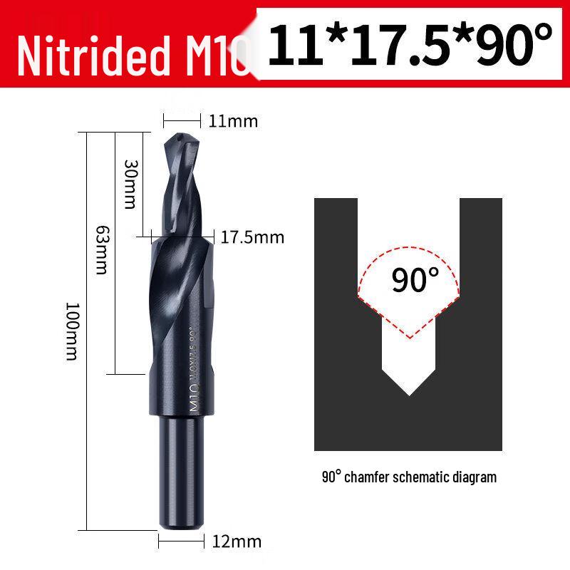 Nitrided Two-Stage Straight Shank Counterbore Drill Bit
Nitrided Two-Stage Straight Shank Counterbore Drill Bit