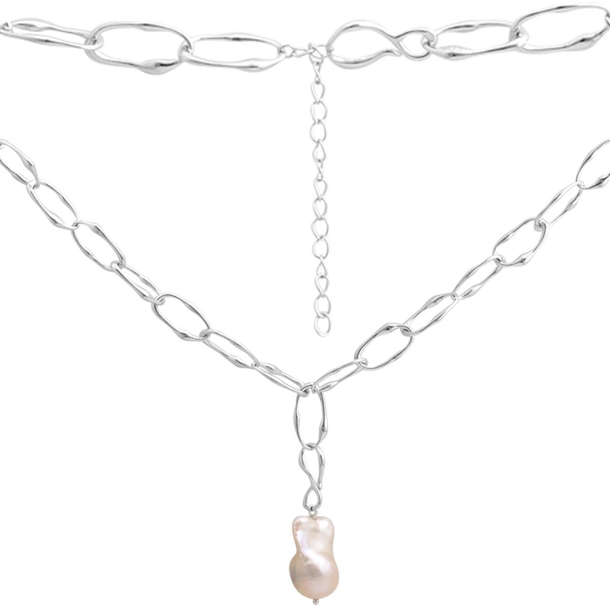 Silver necklace with natural baroque pearls, item weight 23.4 g (2185000) 50-55cm білий
Silver necklace with natural baroque pearls, item weight 23.4 g (2185000) 50-55cm білий