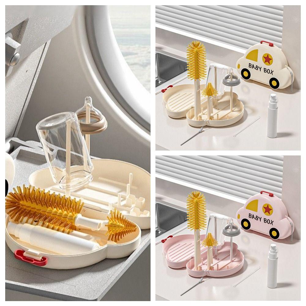 Silicone Bottle Cleaning Brush Set Nipple Brush Pacifier Straw Scrubber Kitchen Cleaning Tool Set рожевий
Silicone Bottle Cleaning Brush Set Nipple Brush Pacifier Straw Scrubber Kitchen Cleaning Tool Set рожевий