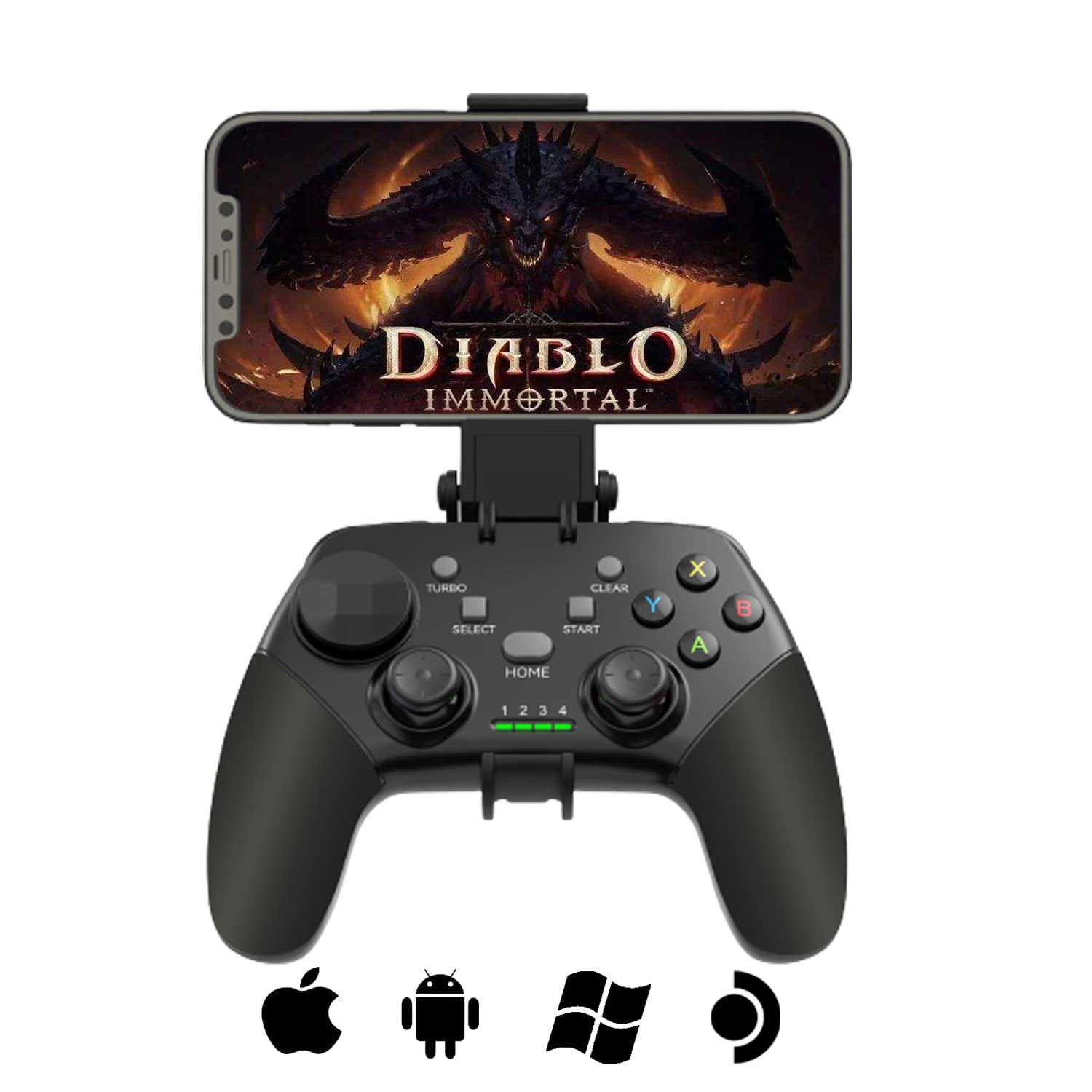 Megadream Smartphone Controller Controller with Smartphone Cloud Turbo Включає смартфон 400mAh Сумісний із COD Genhin Remote Player Gamepad чорний
Megadream Smartphone Controller Controller with Smartphone Cloud Turbo Включає смартфон 400mAh Сумісний із COD Genhin Remote Player Gamepad чорний