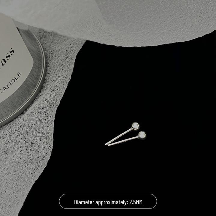 Серьги-гвоздики из серебра 925 пробы: Элегантный маленький круглый шар для женщин - Японский корейский стиль
Серьги-гвоздики из серебра 925 пробы: Элегантный маленький круглый шар для женщин - Японский корейский стиль