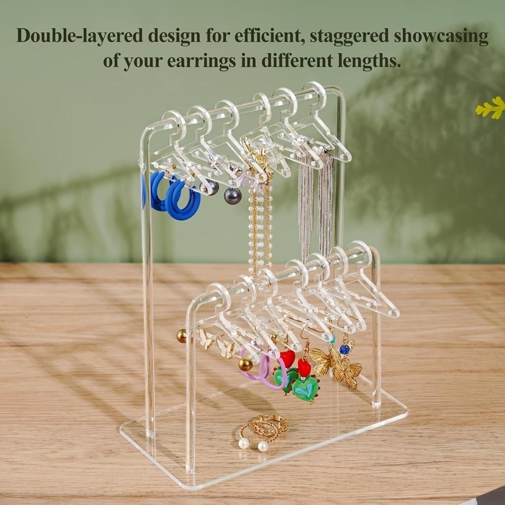 Jewelry Organizer Dangle Earrings Display Racks Clothes Hanger Ear Studs Stand Women Girls Transparent
Jewelry Organizer Dangle Earrings Display Racks Clothes Hanger Ear Studs Stand Women Girls Transparent