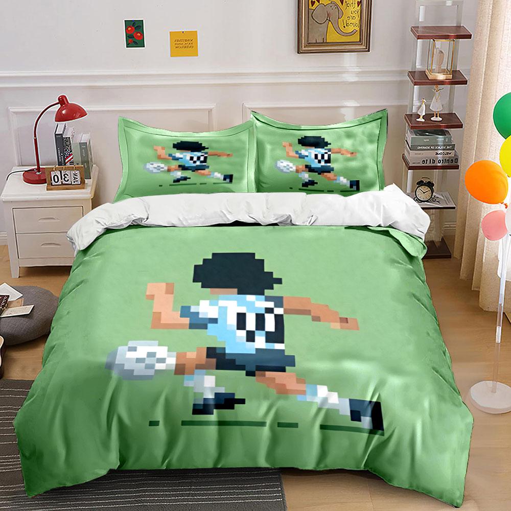 Pixelated soccer player design. Bedding sets Duvet cover sets Duvet covers Pillowcases(1 * Duvet Cover 2 * Pillowcases without duvet insert) 135x200cm
Pixelated soccer player design. Bedding sets Duvet cover sets Duvet covers Pillowcases(1 * Duvet Cover 2 * Pillowcases without duvet insert) 135x200cm