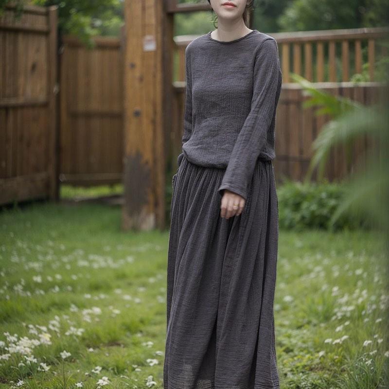 Johnature Женские винтажные платья-бандажи с круглым вырезом и длинным рукавом, мягкое весеннее однотонное А-силуэтное платье L темно-серого
Johnature Женские винтажные платья-бандажи с круглым вырезом и длинным рукавом, мягкое весеннее однотонное А-силуэтное платье L темно-серого