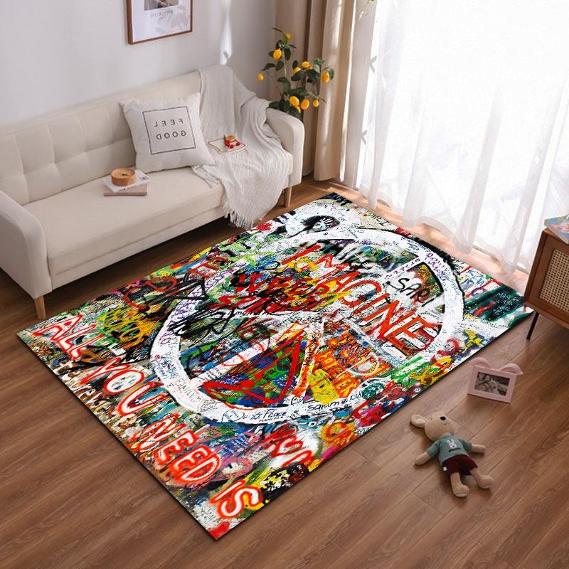 Colorful Graffiti Art Carpet with Text Imagine and Bold Design Suitable for use as an anti-slip for living room bedroom sofas 40x60cm( 15x23in )
Colorful Graffiti Art Carpet with Text Imagine and Bold Design Suitable for use as an anti-slip for living room bedroom sofas 40x60cm( 15x23in )