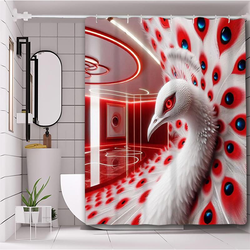 Animal Elegant Peacock Bathroom Shower Curtain With 12 Hooks Home Bathroom Decor And Accessories W60H190(CM)-1 Pcs
Animal Elegant Peacock Bathroom Shower Curtain With 12 Hooks Home Bathroom Decor And Accessories W60H190(CM)-1 Pcs
