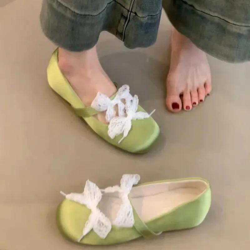 Модная плоская обувь-одинарка Новая летняя обувь с квадратным носком и мелким вырезом Тканевые кружева Бант-бабочка Мягкая подошва Нескользящая Обувь с низким верхом 35 светло-зеленый
Модная плоская обувь-одинарка Новая летняя обувь с квадратным носком и мелким вырезом Тканевые кружева Бант-бабочка Мягкая подошва Нескользящая Обувь с низким верхом 35 светло-зеленый