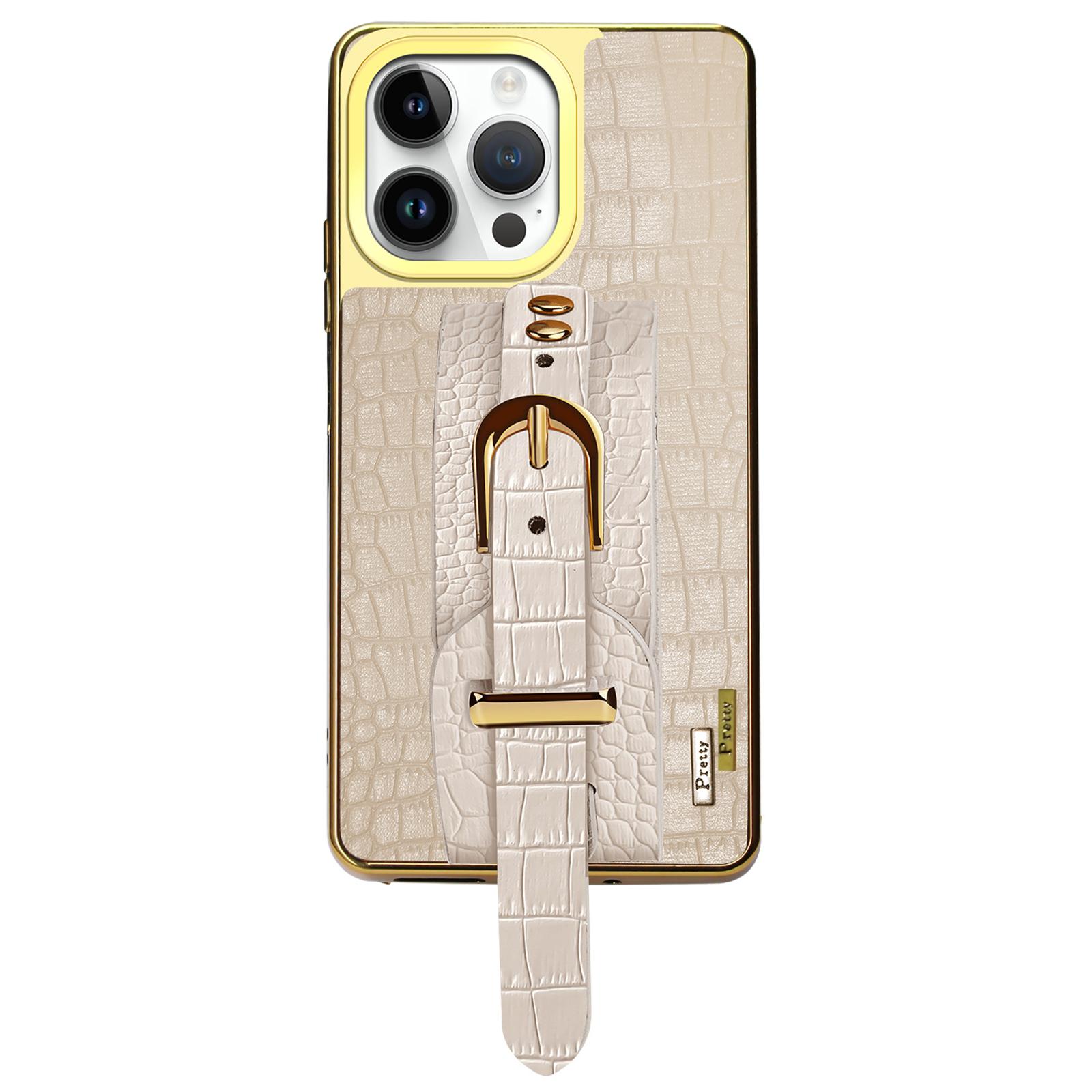 For iPhone 16 Pro Case Crocodile Texture PU Leather+TPU Electroplating Phone Cover Wristband Kickstand A
For iPhone 16 Pro Case Crocodile Texture PU Leather+TPU Electroplating Phone Cover Wristband Kickstand A