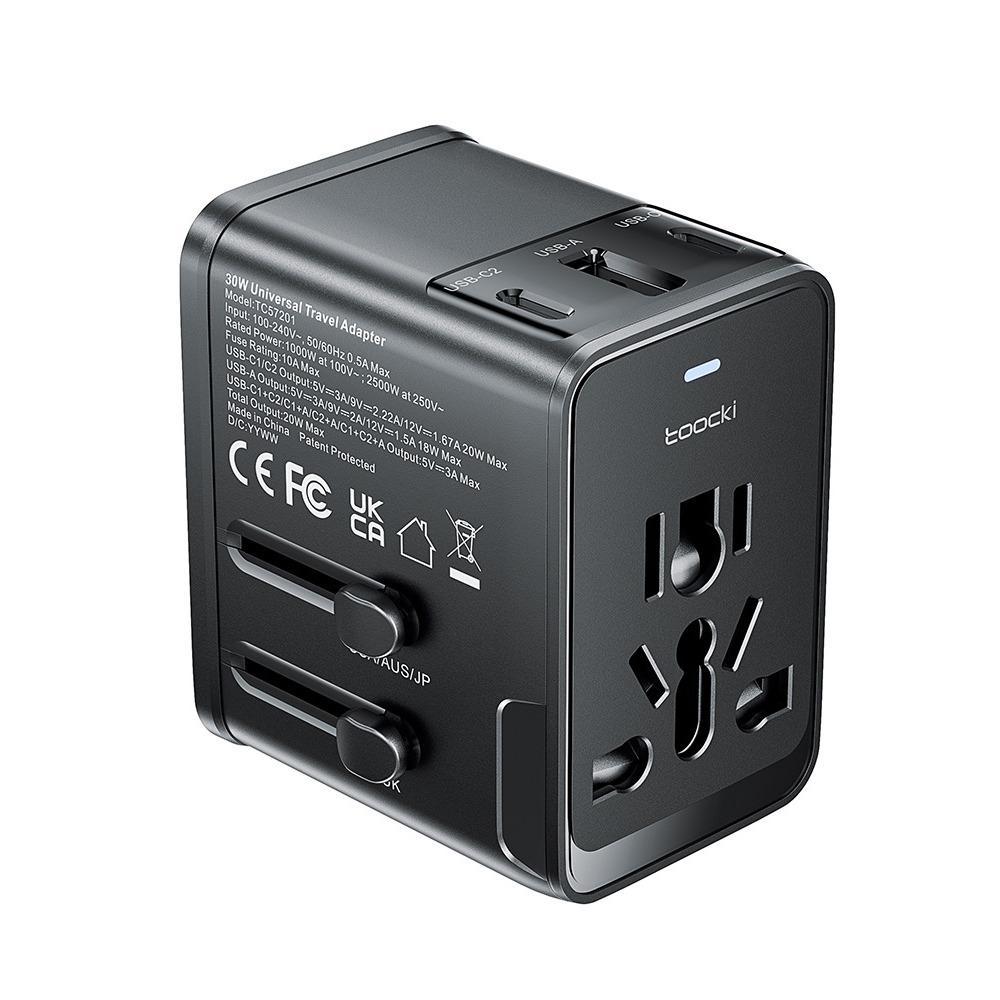 30W Travel Charger Adapter 2USB-C&USB-A Fast Charging Universal AC Converter GaN Safe Universal Adapter Plug For EU/UK/US/AU
30W Travel Charger Adapter 2USB-C&USB-A Fast Charging Universal AC Converter GaN Safe Universal Adapter Plug For EU/UK/US/AU