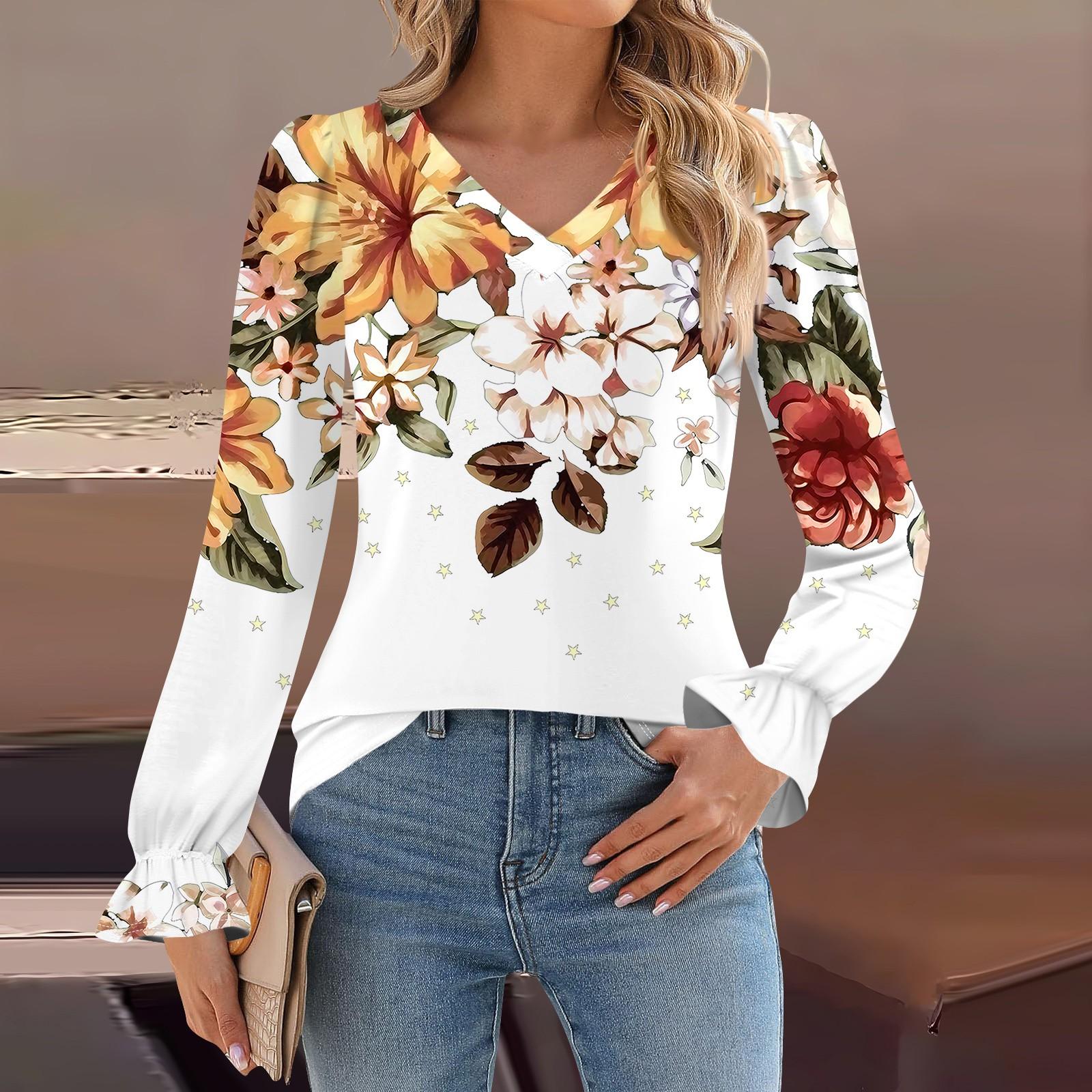 Женская мода повседневная блузка с длинным рукавом и принтом, V-образным вырезом, рукавом-трубой M оранжевый
Женская мода повседневная блузка с длинным рукавом и принтом, V-образным вырезом, рукавом-трубой M оранжевый