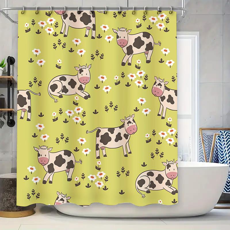 Animal Print Shower Curtain Yellow with Cow Pattern Waterproof Bathroom Decor 90x180cm
Animal Print Shower Curtain Yellow with Cow Pattern Waterproof Bathroom Decor 90x180cm