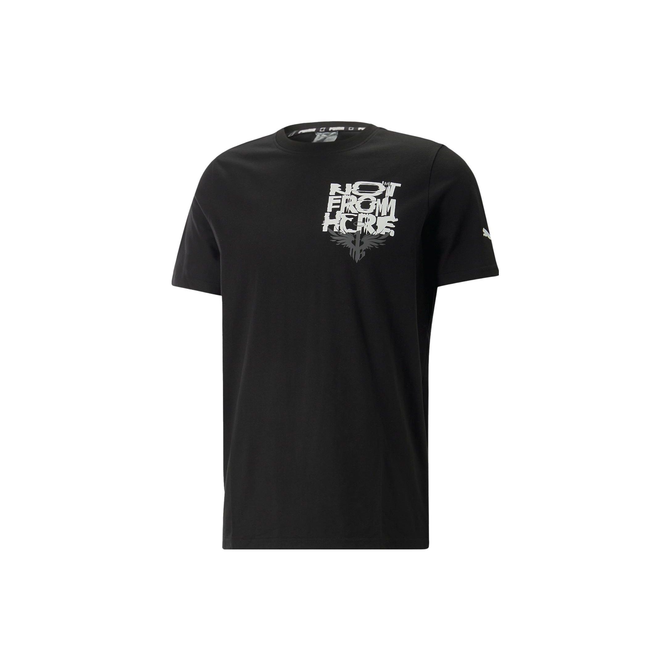 Puma Letter Logo Print LaMelo Ball Basketball Sports Casual Short Sleeve T-Shirt Men T-Shirt Black 621713-01
Puma Letter Logo Print LaMelo Ball Basketball Sports Casual Short Sleeve T-Shirt Men T-Shirt Black 621713-01