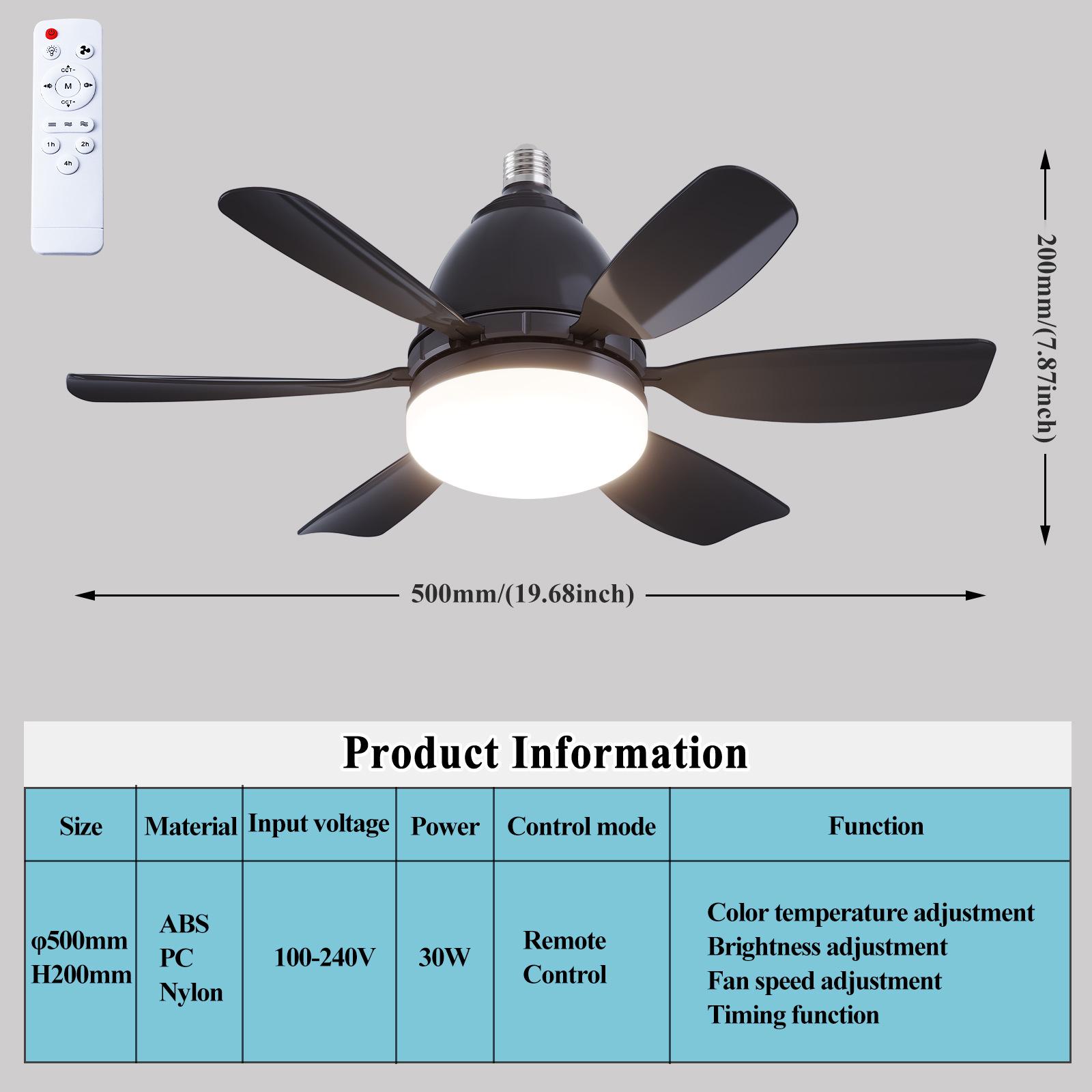 RGB LED Стельовий вентилятор з підсвічуванням - Сучасний вентилятор з регульованим освітленням для вітальні або спальні 50x20cm
RGB LED Стельовий вентилятор з підсвічуванням - Сучасний вентилятор з регульованим освітленням для вітальні або спальні 50x20cm