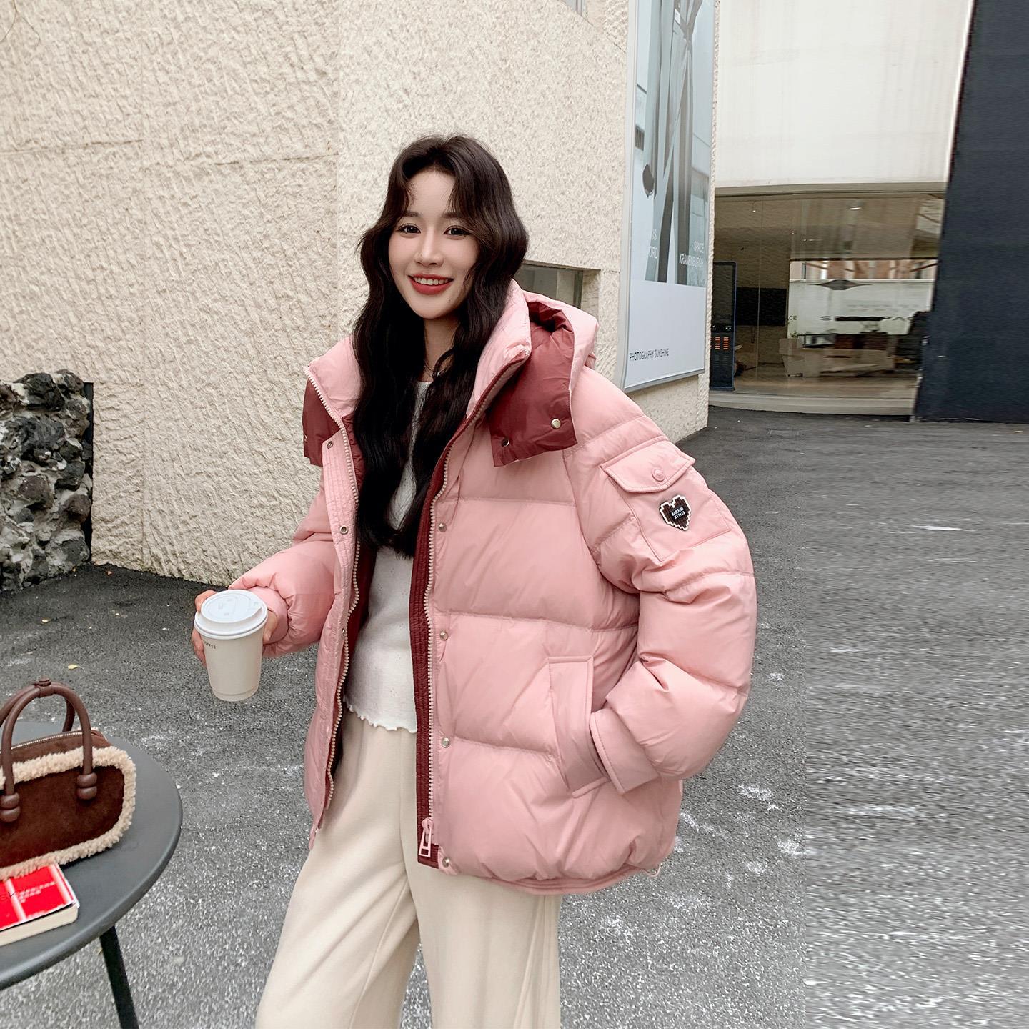 2025 Women s Pink Patchwork Korean Style Puffer Down Jacket - Sweet and Cool Winter Bread Coat XL
2025 Women s Pink Patchwork Korean Style Puffer Down Jacket - Sweet and Cool Winter Bread Coat XL