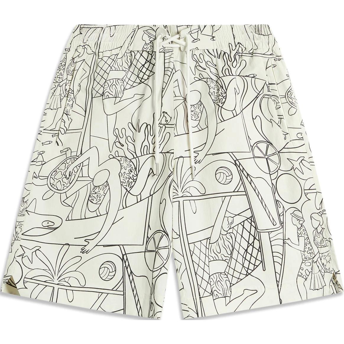 Li Ning Comfortable Simple Lace-Up Printed Loose Five-Point Shorts Men Shorts Black White AKSU237-2 M
Li Ning Comfortable Simple Lace-Up Printed Loose Five-Point Shorts Men Shorts Black White AKSU237-2 M