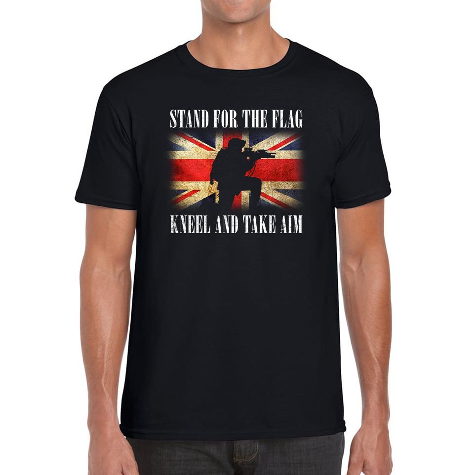 Stand For The Flag Kneel And Take Aim British Veteran Unisex Mens T Shirt Womens Tops Tees XL
Stand For The Flag Kneel And Take Aim British Veteran Unisex Mens T Shirt Womens Tops Tees XL