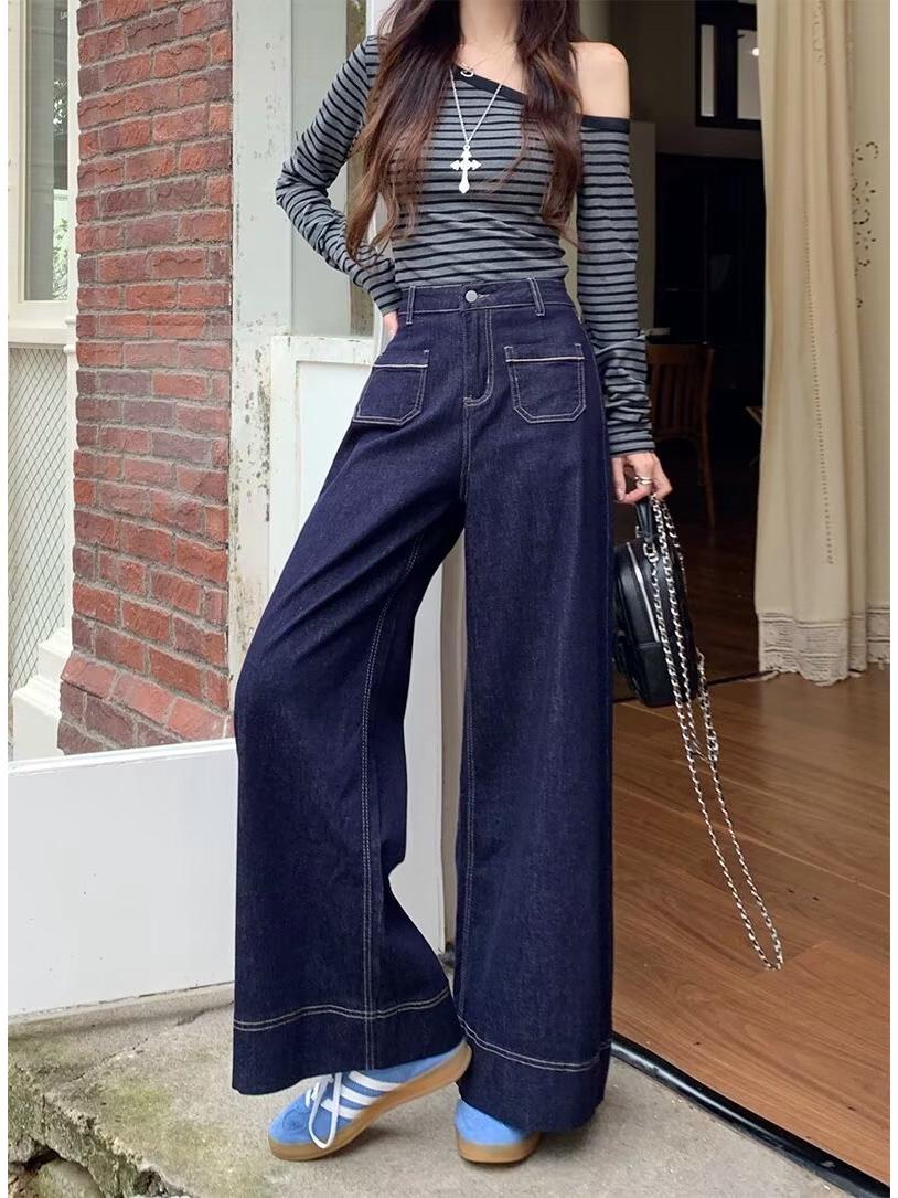 Джинсы большого размера темно-синие с высокой талией и широкими штанинами для женщин - Коллекция Осень 2025 3XL темно-синий
Джинсы большого размера темно-синие с высокой талией и широкими штанинами для женщин - Коллекция Осень 2025 3XL темно-синий