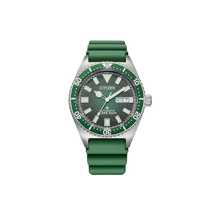 CITIZEN Professional Master Collection 200m Waterproof Automatic Mechanical Movement PU Strap Watch NY0121-09X Green Dial
CITIZEN Professional Master Collection 200m Waterproof Automatic Mechanical Movement PU Strap Watch NY0121-09X Green Dial