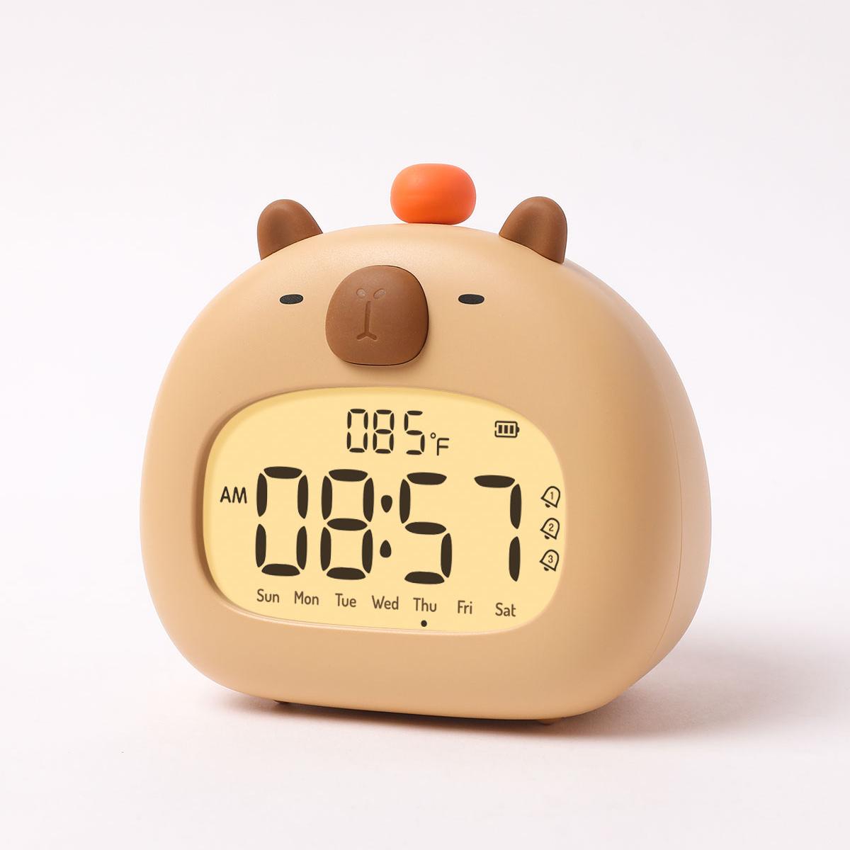 Capybara Cartoon Alarm Clock Rechargeable LED Electronic Display Digital Timer Children s Bedside Night Light Children s Gifts
Capybara Cartoon Alarm Clock Rechargeable LED Electronic Display Digital Timer Children s Bedside Night Light Children s Gifts